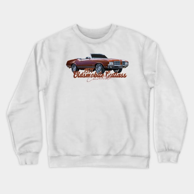 1971 Oldsmobile Cutlass Convertible Crewneck Sweatshirt by Gestalt Imagery